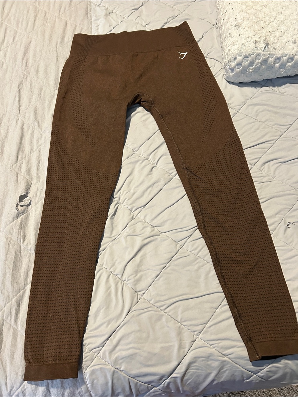 Gymshark womens Chocolate Brown Vital Seamless Leggings.